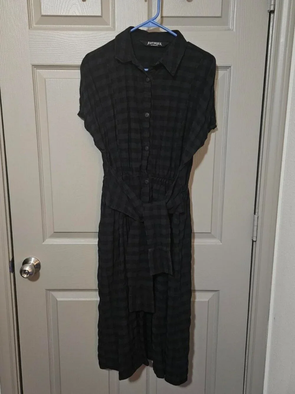 Disturbia Hattie shirt sleeve tie waist shirt dress Size 6 - Picture 4 of 4